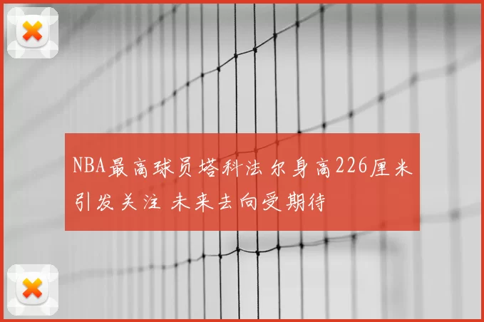 NBA最高球员塔科法尔身高226厘米引发关注 未来去向受期待